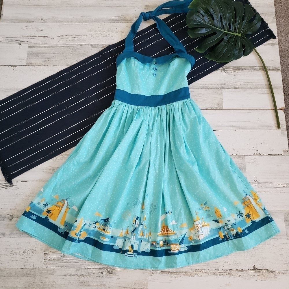 Disney Parks Dress Shop Magic Kingdom Retro Fit And Flare Dress Size Small - Picture 2 of 14